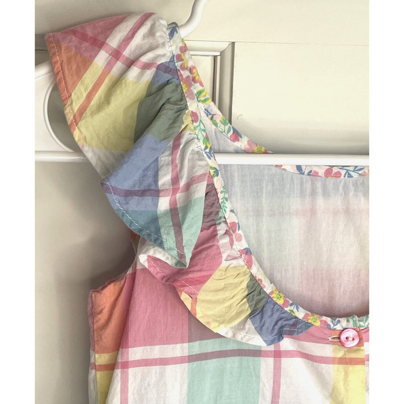 Tommy Bahama Ruffle Party Dress Girls Sz 7 100% Cotton Lined Preppy Classic - Picture 8 of 16